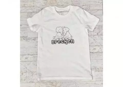 Colorable Personalized Kids T-Shirts